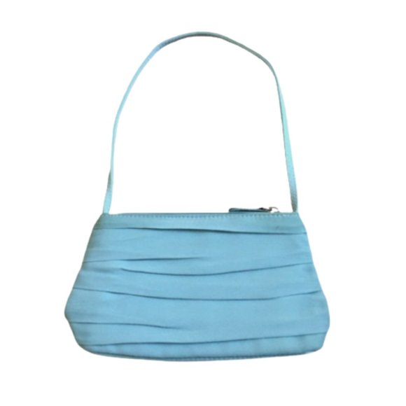Handbags - Mini Raw Silk Style Ruched Purse